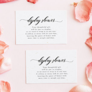 Classic Elegant Script Bridal Baby Display Shower Card