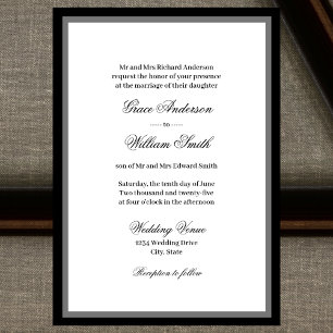 Classic Elegant Script - Bride Wedding Invitation