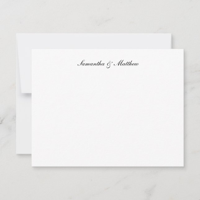 Classic Elegant Script Couple Card (Front)