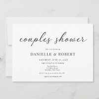 Classic Elegant Script Couples Bridal Shower