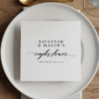 Classic Elegant Script Couples Bridal Shower