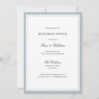 Classic Elegant Script Rehearsal Dinner Invitation