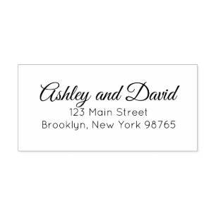 Classic Elegant Script Return Address rubber stamp