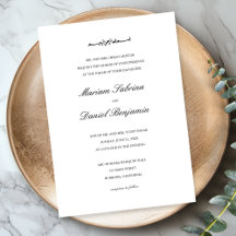 Classic Elegant Script Simple Names Muslim Wedding