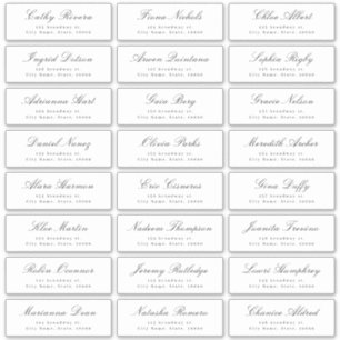 Classic Elegant script wedding guest address label