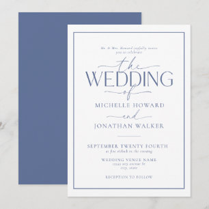 Classic Elegant Script Wedding Invitation