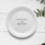 Classic Elegant Script Wedding Rehearsal Dinner Paper Plate<br><div class="desc">Classic Elegant Script Wedding Rehearsal Dinner. Create a gorgeous cohesive engagement,  rehearsal dinner or wedding with matching paper products!</div>