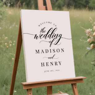 Classic Elegant Script Wedding Welcome Sign