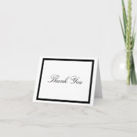 Classic Elegant Simple Black White Border Occasion