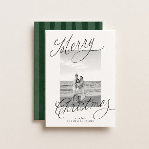 Classic Elegant Simple Family Photo Holiday Card