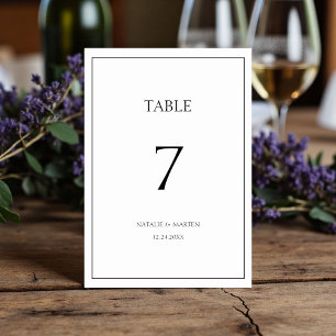 Classic Elegant Simple Modern Minimalist Table Number