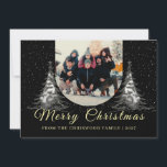 Classic Elegant Snowy Pine Tree Family Christmas Holiday Card<br><div class="desc">Classic Elegant Snowy Pine Tree Family Christmas</div>