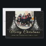 Classic Elegant Snowy Pine Tree Family Christmas Holiday Card<br><div class="desc">Classic Elegant Snowy Pine Tree Family Christmas</div>