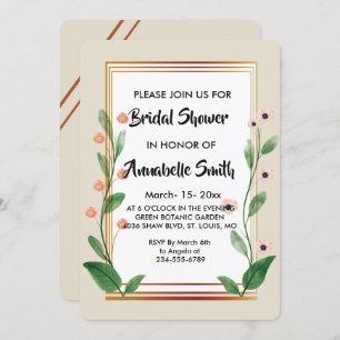 Classic & Elegant Sophisticated Bridal Shower Invitation