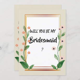 Classic & Elegant Sophisticated   Bridesmaid Invitation