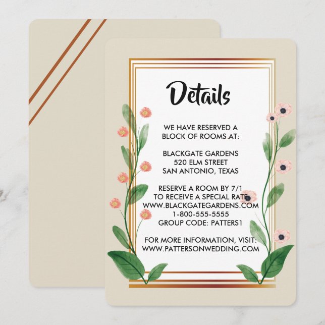 Classic & Elegant Sophisticated  Enclosure Invitation (Front/Back)