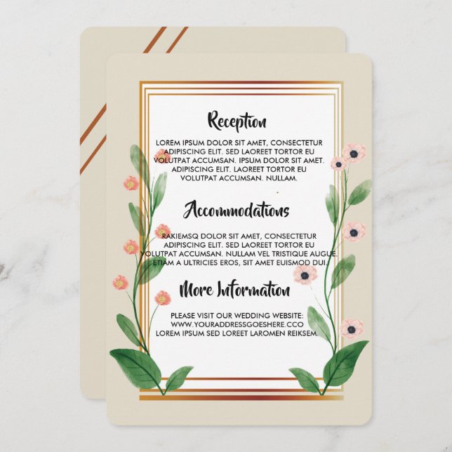Classic & Elegant Sophisticated Invitation (Front/Back)