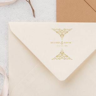 Classic Elegant Sophisticated Wedding Ornament Rubber Stamp