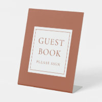 Classic Elegant Terracotta Guest Book