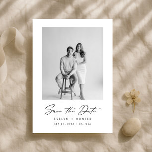 Classic Elegant Text and Photo   Modern Wedding Save The Date