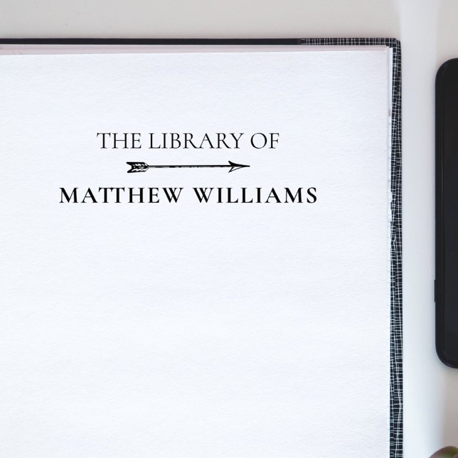 Classic Elegant The Library Of Custom Name Self-inking Stamp (Creator Uploaded)