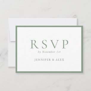 Classic Elegant Traditional  Rsvp Wedding Card
