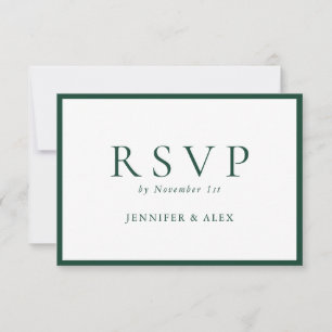 Classic Elegant Traditional  Rsvp Wedding Card