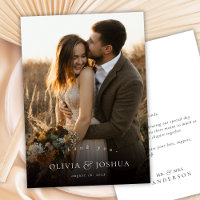 Classic Elegant Typography Single Photo Wedding