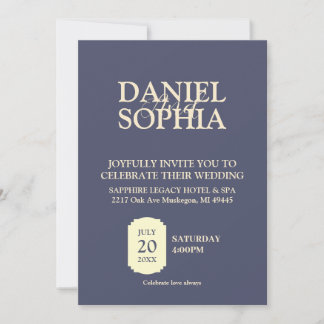 Classic Elegant Typography Wedding Invitation