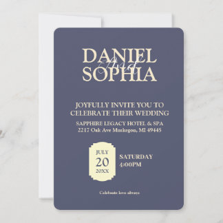 Classic Elegant Typography Wedding Save The Date