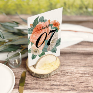 Classic Elegant Typography Wedding Table Numbers