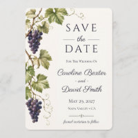 Classic Elegant Vineyard Winery Save the Date