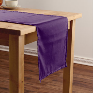 Classic Elegant Vintage Dark Purple Solid Colour Short Table Runner