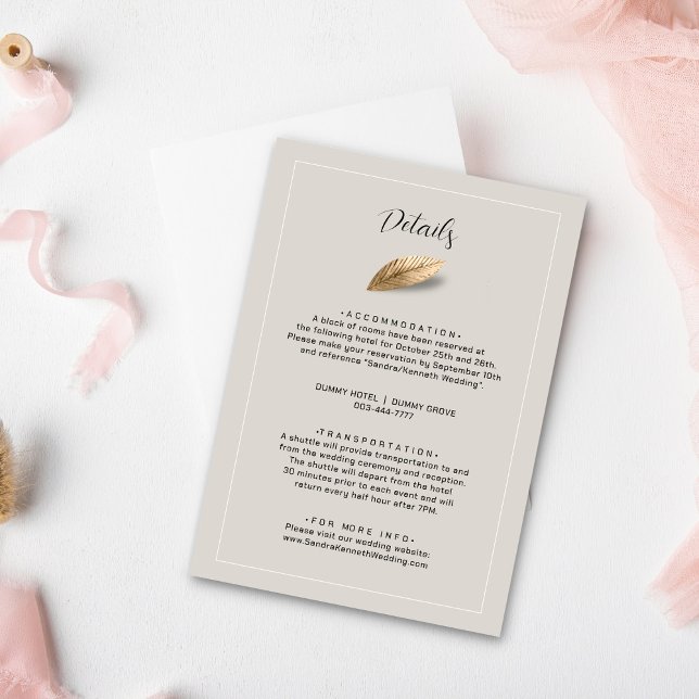 Classic & Elegant Wedding Enclosure Card (Creator Uploaded)