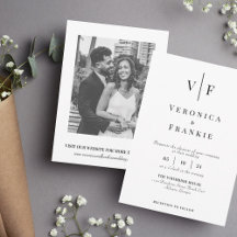 Classic Elegant Wedding Invitation | Simple photo