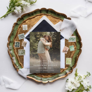 Classic Elegant Wedding Photo Save The Date