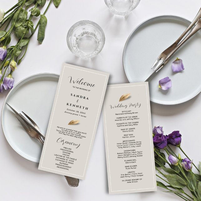 Classic & Elegant Wedding Programme (Creator Uploaded)