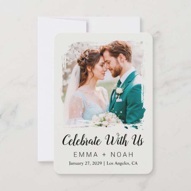 Classic Elegant Wedding Reception Party Invitation (Front)