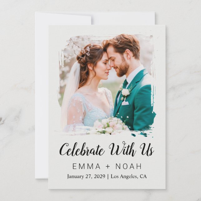 Classic Elegant Wedding Reception Party Invitation (Front)