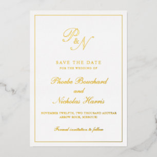 Classic Elegant Wedding Save the Date