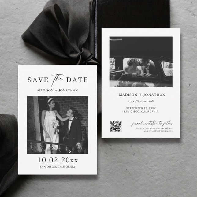 Classic Elegant Wedding Save the Date Photo Invitation (Creator Uploaded)
