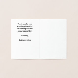 Classic Elegant Wedding Thank You Card