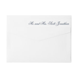 Classic Elegant White Calligraphy Minimal Wrap Around Label