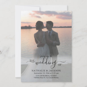 Classic Elegant with Photo Wedding Invitation
