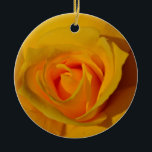 Classic elegant yellow rose ceramic tree decoration<br><div class="desc">A elegant classic yellow rose.</div>