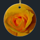 Classic elegant yellow rose ceramic tree decoration<br><div class="desc">A elegant classic yellow rose.</div>