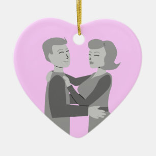 Classic Embrace Ceramic Tree Decoration