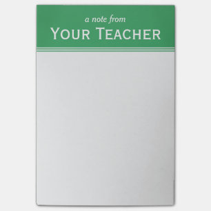 Classic Emerald Green Personalised 4" x 6" Post-it Notes