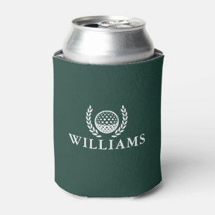 Classic Emerald Green Personalised Name Monogram Can Cooler