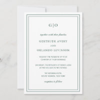Classic Emerald Green QR Code Elegant Wedding